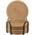 Coaster with Stand for Table Protection Absorbent Hand-woven Coaster
