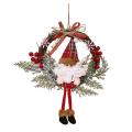 Artificial Christmas Wreath for Front Door Wall, Santa Claus(small)