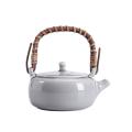 Ice Gray Glazed Teapot Household Rattan Handle Small Single Pot