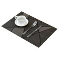 6pcs Europe Style Placemat Mat Heat-resistant Table Mat Black