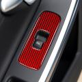 Carbon Fiber Red Interior Window Lift Button Cover for Volvo V60 S60