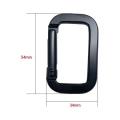 Mountaineering Button D Shape Spring Buckle Aluminum Backpack Buckle