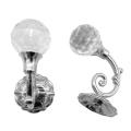 4 Pcs Clear Crystal Wall Mounted Tassel Curtain Tieback Hook (silver)