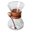 400ml Glass Coffee Kettle Stainless Filter Dripper Wooden Handle