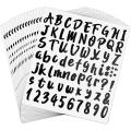 1080 Pcs 15 Sheets Self Adhesive Vinyl Letter Numbers Stickers Black
