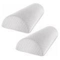 2x Half-moon Pillows Memory Foam Pillows Gel Leg Pillows Leg Cushions