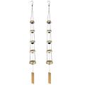 2x Home Gift Temple Wind Chime Blessing Yard Balcony Ornament -brass