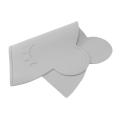 Kids Silicone Bear Placemat Waterproof Non Slip Portable Travel(gray)
