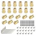 20 Pieces 7mm Motor Flexible Coupling Coupler Connector with Screws