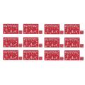 12pcs/set Merry Christmas Placemat Christmas Coaster Red