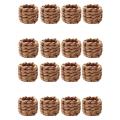 16 Pcs Country Style Woven Napkin Ring, Hand-woven Straw Napkin Ring