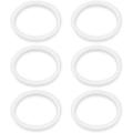 6 Pack Rubber Gaskets Replacement Seal White O-ring for Ninja Small