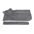 Dog Towel Dog Drying Coat Microfiber Pet Dog Cat Bath Robe,m Gray