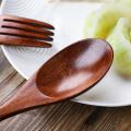 Wooden Spoon Fork Dinnerware Set Long Handle Cutlery Wood Tableware