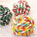 2x Pet Puppy Knot Twine Ball Rope Dogs Cottons Chews Toy Ball