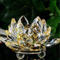2x Yellow Crystal Flower Ornaments Crystal Lotus Interior(small)