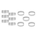 5pcs 6cm Circular Tart Ring Dessert Stainless Steel Perforation Fruit