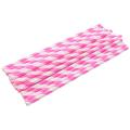 Biodegradable Paper Straws, 100 Pink for Party Supplies, Birthday