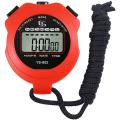 Sports Stopwatch with Clock Calendar, Shockproof Stopwatch,red