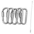 Aluminum Alloy D Shape Large Carabiner Keyring for Outdoor Camping