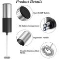 Handheld Milk Frother and Gravity Electric Pepper Grinder Set
