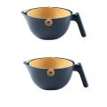 Double-layer Rotatable Colander, Heat-resisted Pasta Strainer, B