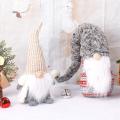 Knitted Long Hat Christmas Dwarf Gnome Doll Ornaments Cute Dwarf (a)