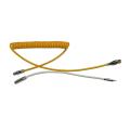 Usb C Port Coiled Cable Wire for Mechanical Keyboard, Orange Yellow