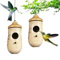 2pcs Bird House Wooden Bird House for Outside Hanging, for Nesting,c