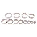 12pcs Cake Ring Mold Stainless Steel Round Mould Diy Cake Tools