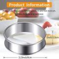 5 Pieces Double Rolled Tart Rings for Home Restaurant Baking Tools