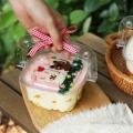 10pcs Transparent Dessert Box with Handle Cupcake Transparent