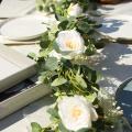 2 Pack Eucalyptus Garland with Champagne Rose, Silk Floral Vines(c)