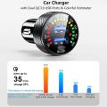 Car Charger, Dual Qc3.0 Ports Fast Car Charger Adapter Color Screen