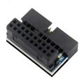 Black Usb 3.0 20pin Male to Female L Turn Right Angle Power Adapter