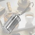 3 Pieces Of Cylindrical Tea Maker with Filter Stainless Steel Tool