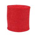 5pcs 6cmx5m Imitation Linen Roll Ribbon, Wedding and Christmas