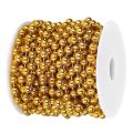 8mm 10m/roll Christmas Tree Garland Artificial Plastic Pearl (golden)
