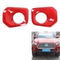 2pcs Front Bumper Fog Lamp Grille Cover for Toyota Tacoma 2016-2020