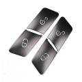 4pcs Car Door Seat Memory Lock Switch Button Stickers Cover Trim