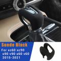 For Volvo Suede Black Central Console Gear Shift Lever Cover