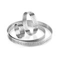 Round Perforated Tart Ring, Stainless Steel Set Of 4