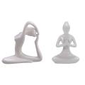Abstract Art Ceramic Yoga Poses Yoga Lady Figure Statue Ornament 8