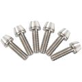 Titanium Bicycle Stem Bolt Tapered Head Screw + Washer Gasket-silver