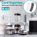 6 Pack Cord Organizer for Kitchen Appliances Plastic Cord Wrap