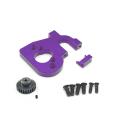 Rc Car Motor Mount Holder with Motor Gear for Wltoys 144001,purple