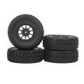 4pcs 70mm Tire Tyres Wheel for Mn D90 D99s Mn-90 Mn91 Mn98 ,black