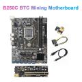 B250c Btc Mining Motherboard+009s Plus Riser 12xpcie to Usb3.0 Gpu