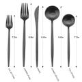 Matte Black Flatware Cutlery Set