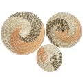 Wall Decor Seaweed Baskets Woven Seagrass Hanging Flat Baskets
